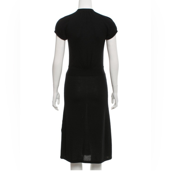 🌹Black Tuleh Cashmere midi dress 70% Cashmere 30% Silk - Size 4 - Picture 2 of 5